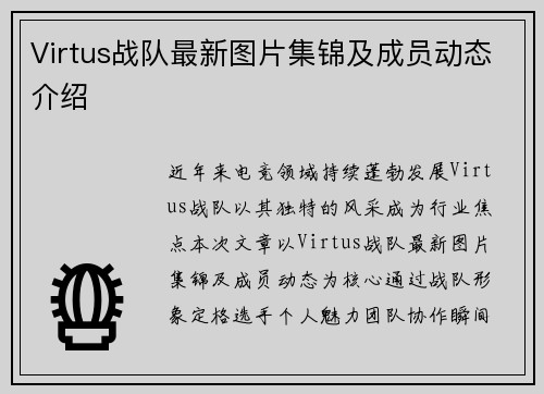 Virtus战队最新图片集锦及成员动态介绍
